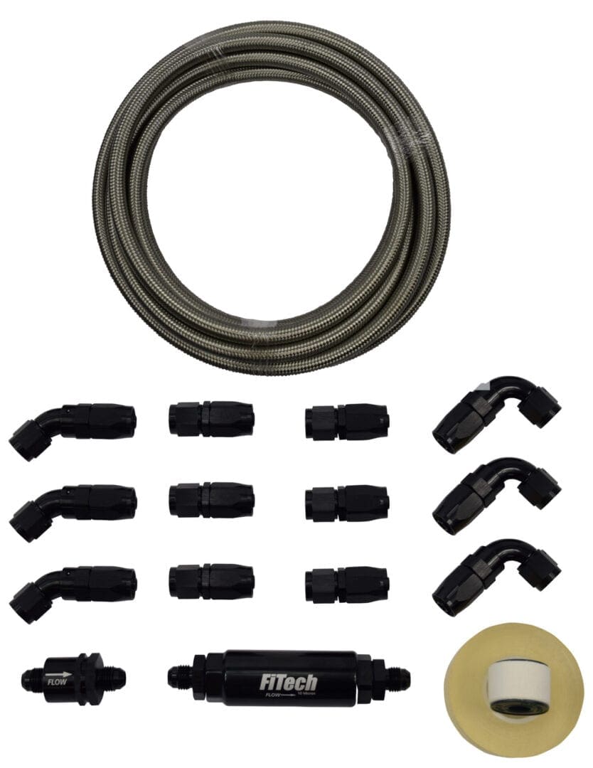 FiTech Fuel Injection 51003 40ft Stainless Steel Hose Kit
